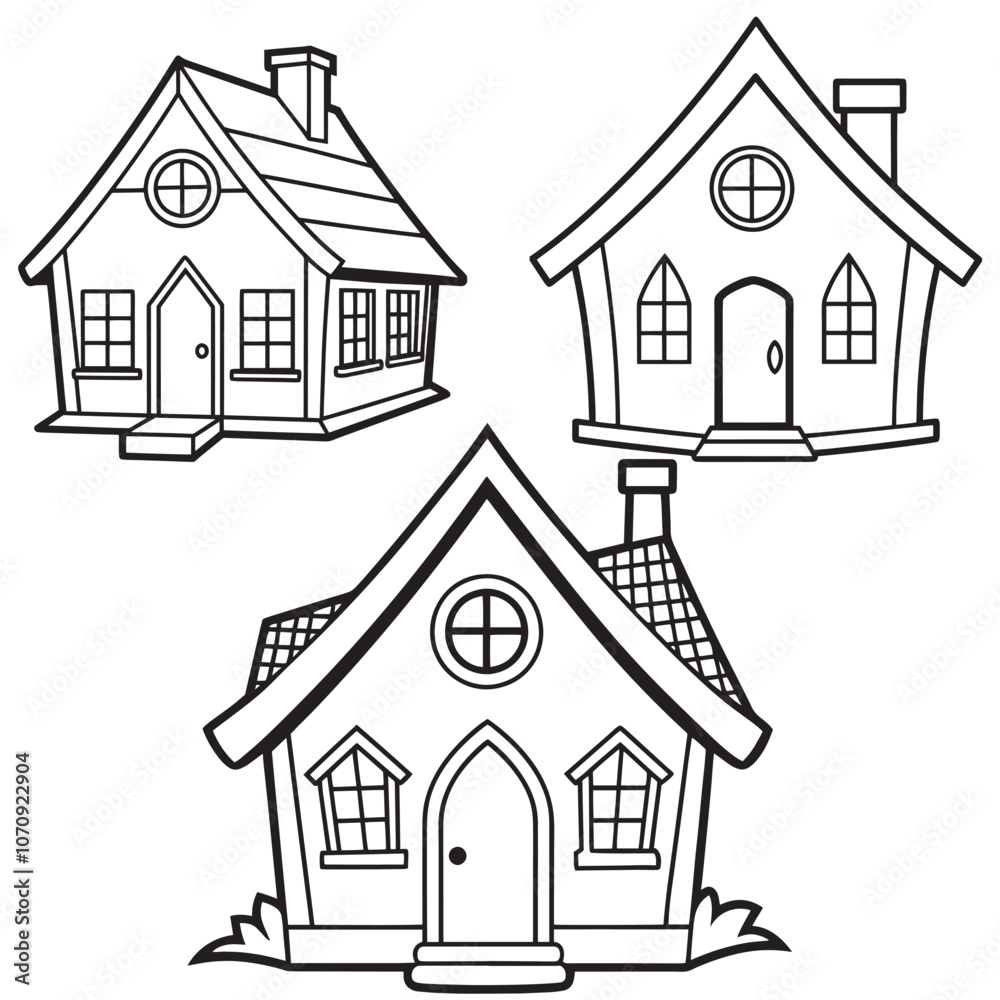 Collection of lineal houses Collection of lineal houses