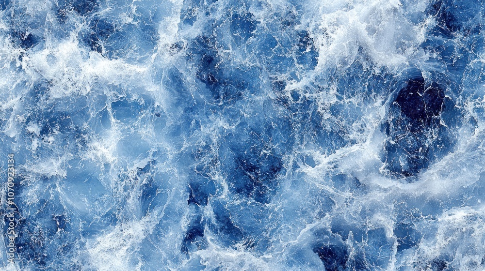 Fototapeta premium Close-up of foamy ocean waves.