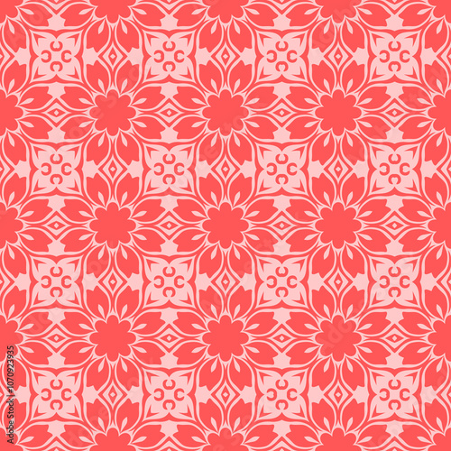Wallpaper Mural Coral Blossom Symphony seamless digital paper Torontodigital.ca