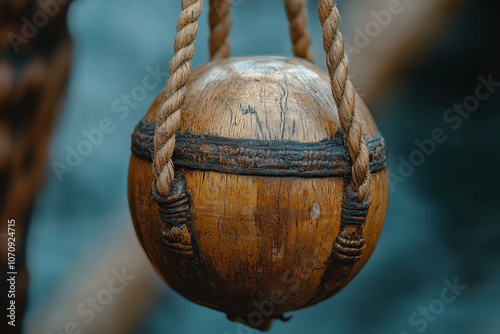 a traditional berimbau instrument used in capoeira. photo