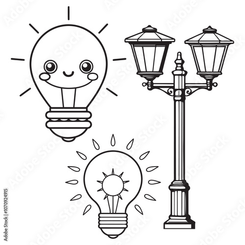 Vector of light bulbs 