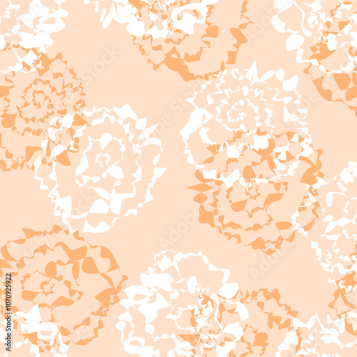 Abstract floral pattern. Vektör çizimi.	