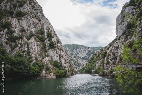 mountain river in the mountains of Matka in Macedonia