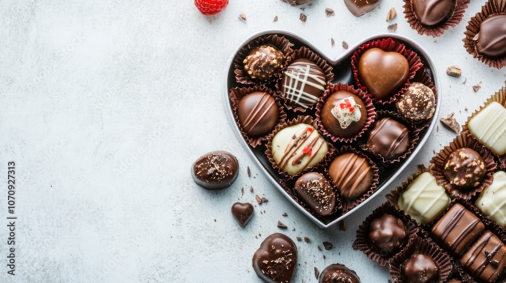 Heart-Shaped Box of Assorted Chocolates and Sweets