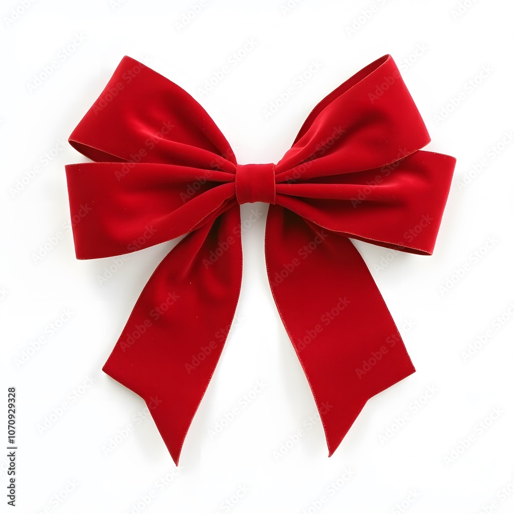 Red Ribbon Bow Isolated on White Background Red Ribbon Bow Isolated on White Background