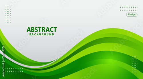 Abstract Green Wave banner background. Creative wave business banner background