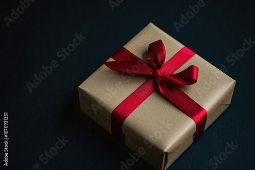 A gift packaged in earthy tones, ready for presentation