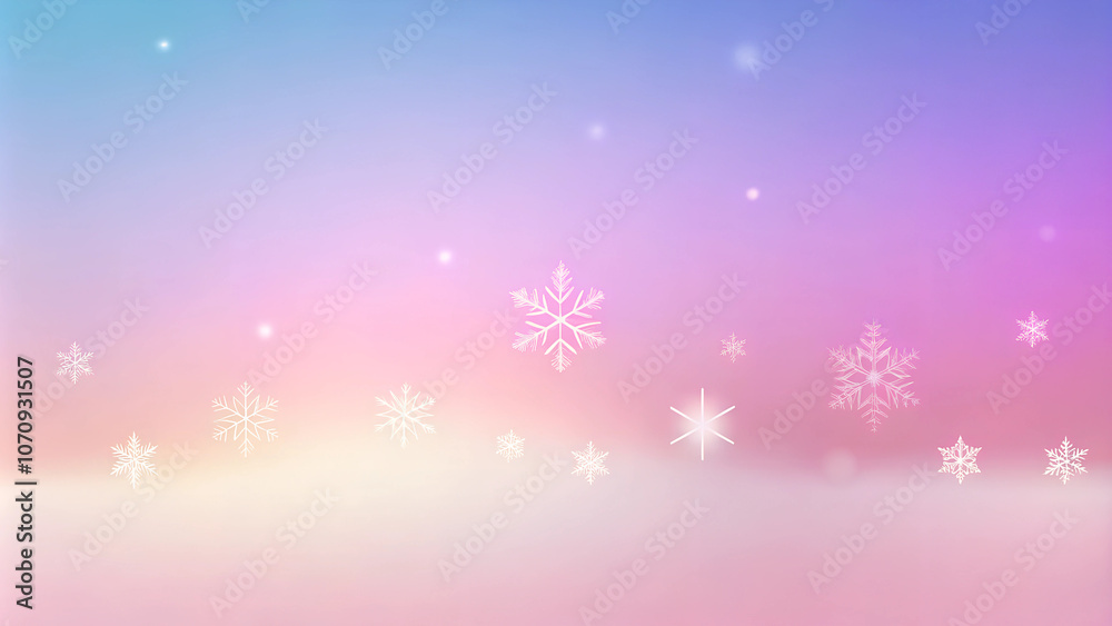 Snowflakes on soft gradient background, winter theme, gentle and serene atmosphere Snowflakes on soft gradient background, winter theme, gentle and serene atmosphere