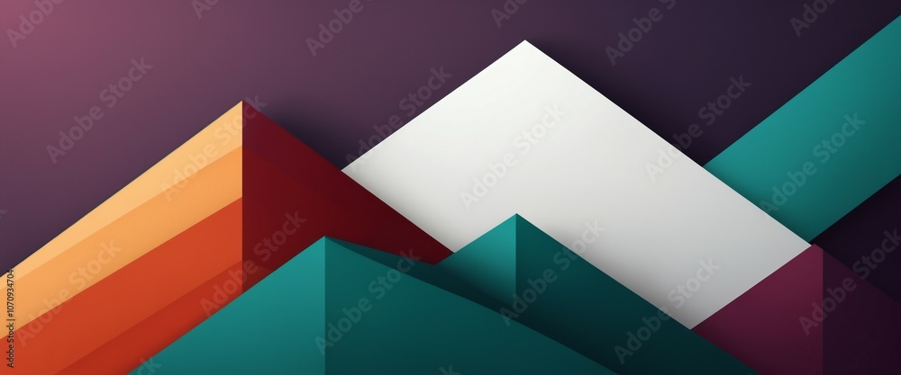 Layered Geometry Art Banner
