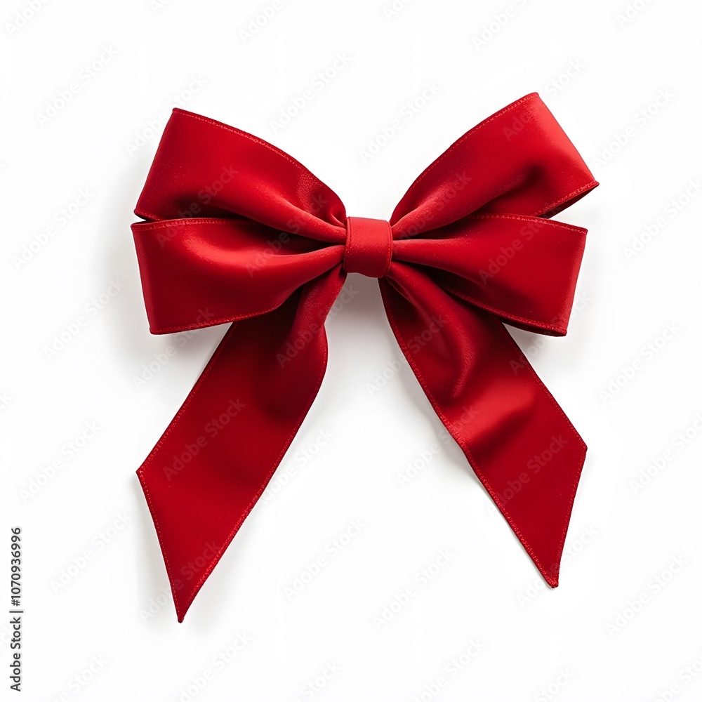 Red Ribbon Bow Isolated on White Background Red Ribbon Bow Isolated on White Background