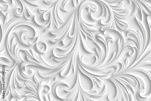 A close-up shot of a white wall with a unique pattern of swirls