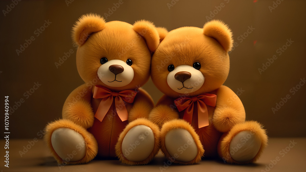 two cute fluffy bears two cute fluffy bears