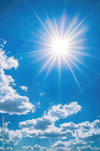 Clear blue sky with bright sunlight