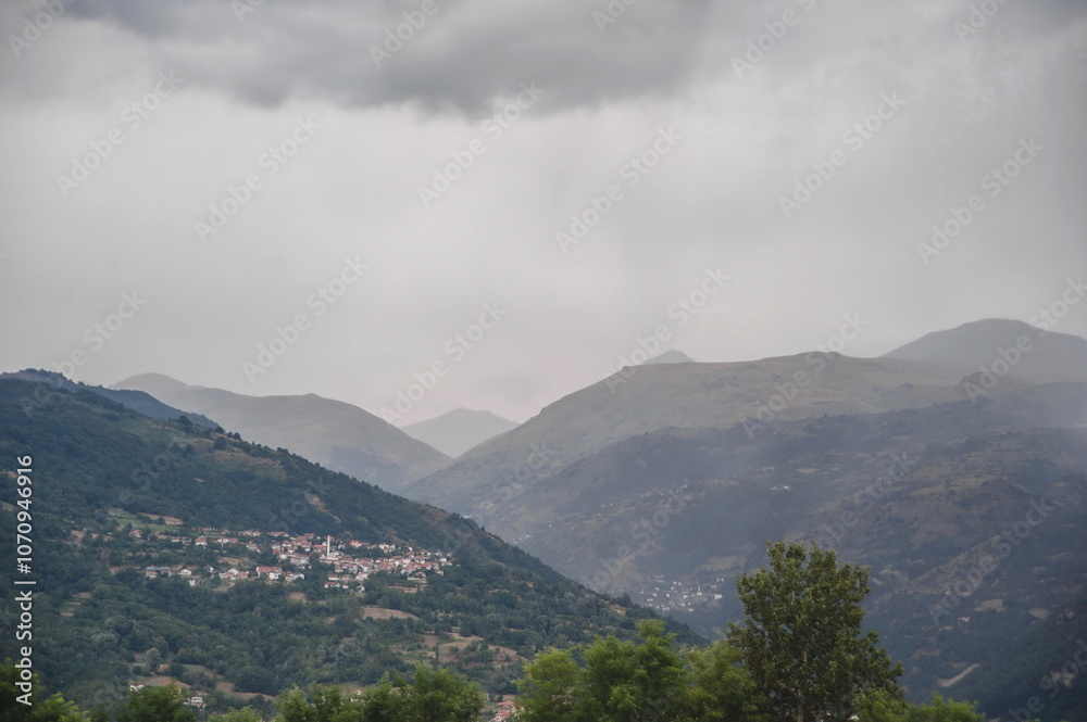 clouds and rain over the mountains in Macedonia clouds and rain over the mountains in Macedonia