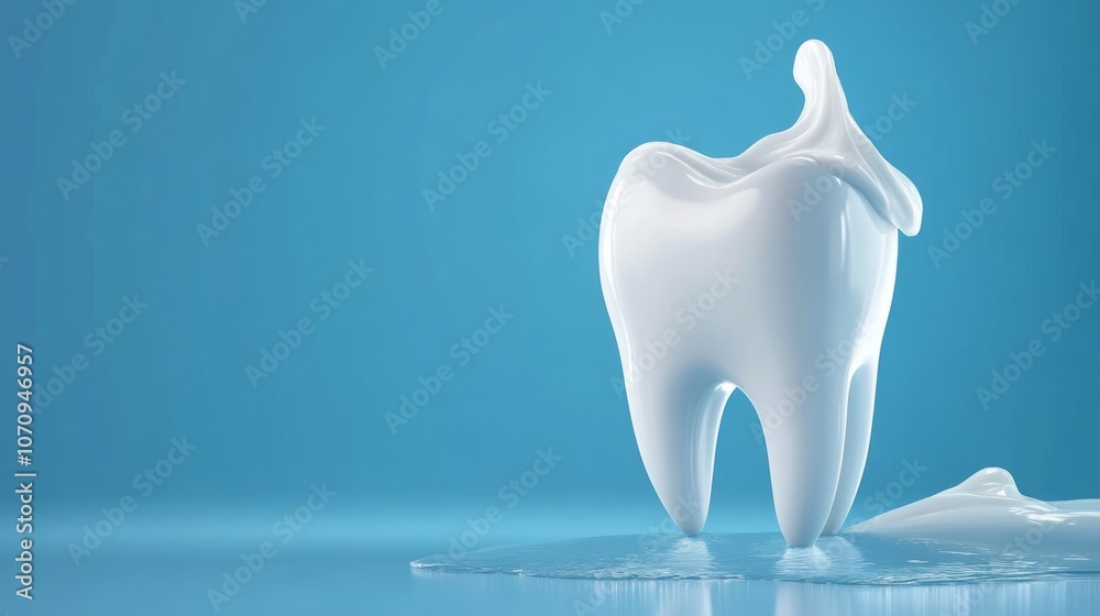 Healthy Tooth in Water: Dental Care and Hygiene Healthy Tooth in Water: Dental Care and Hygiene
