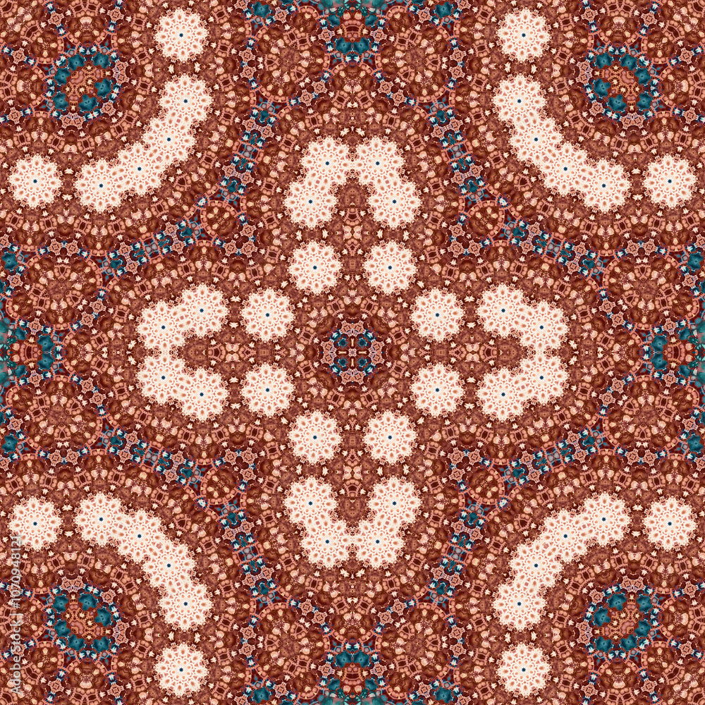 Seamless square pattern. Symmetric pattern texture
