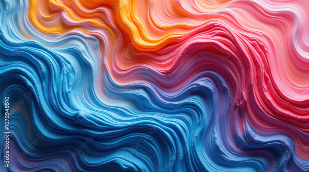 Obraz premium Acrylic paint textures create mesmerizing abstract color transitions