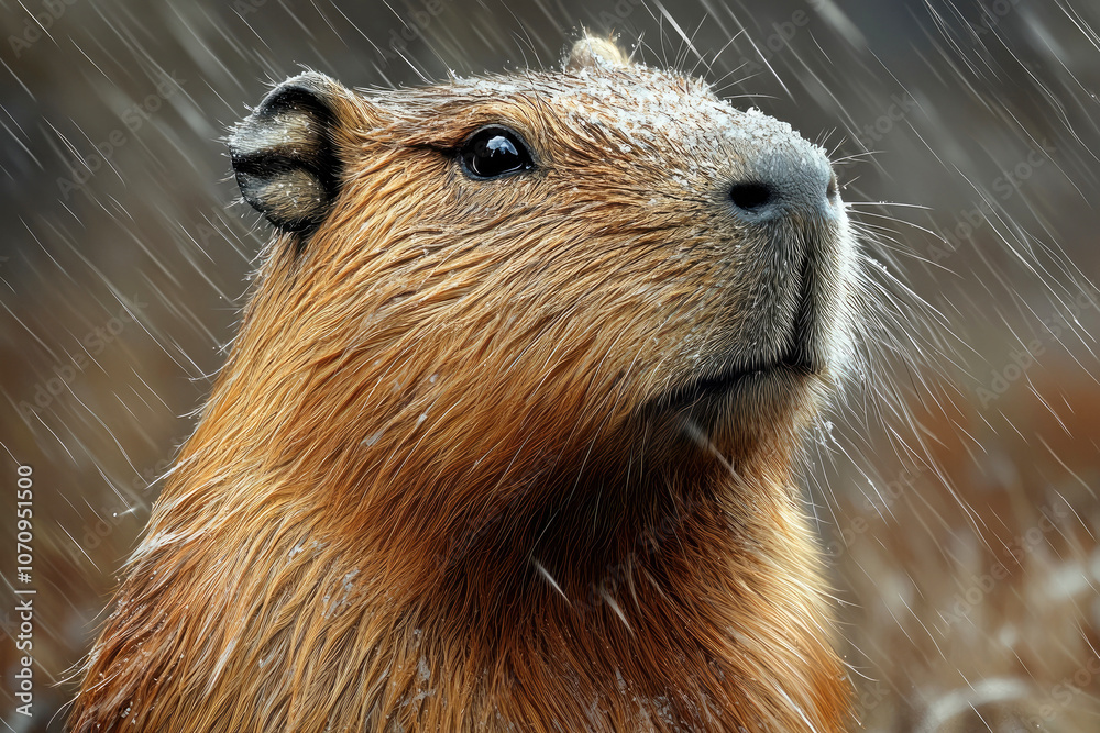 Capybara animal face digital art illustration design. Capybara animal face digital art illustration design.