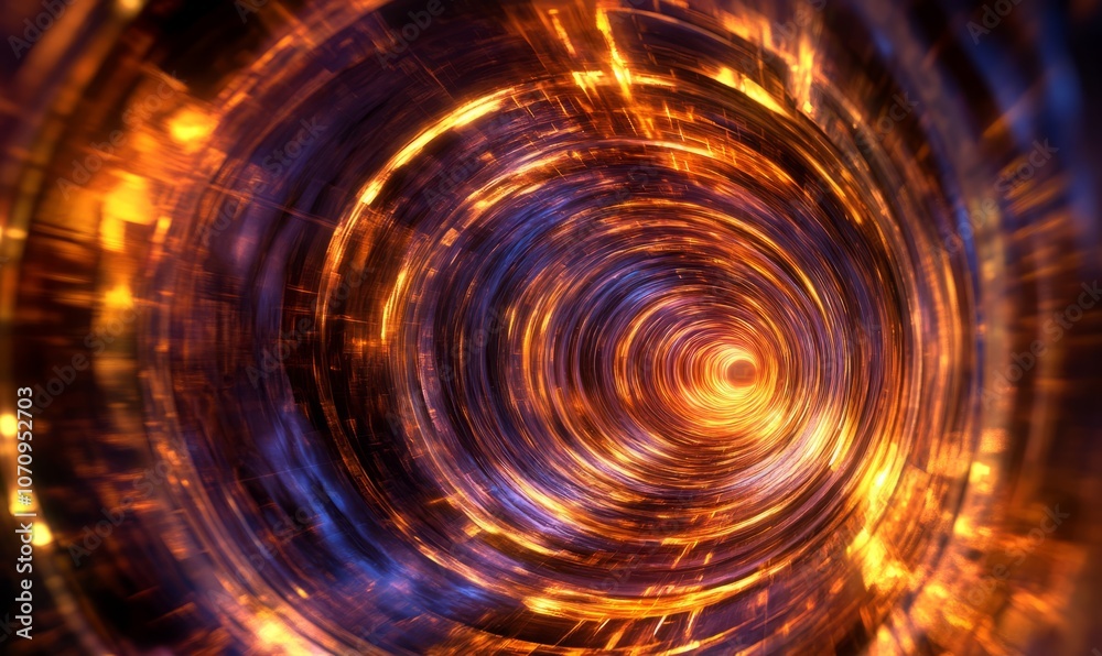 Abstract tunnel showing the future of digital Abstract tunnel showing the future of digital