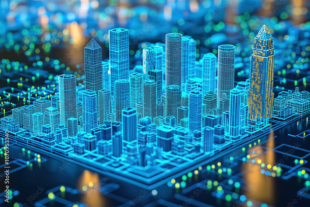 3d abstract city background 3d abstract city background