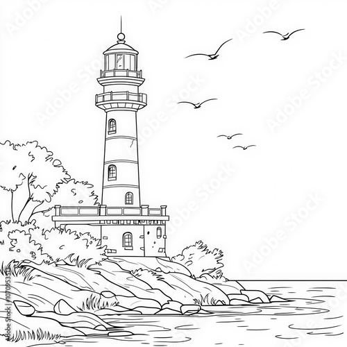 A picturesque lighthouse by...