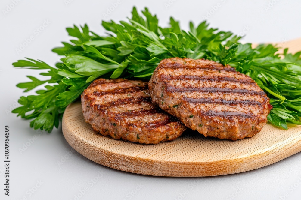 Grilled vegan steaks, healthy food concept without meat Grilled vegan steaks, healthy food concept without meat