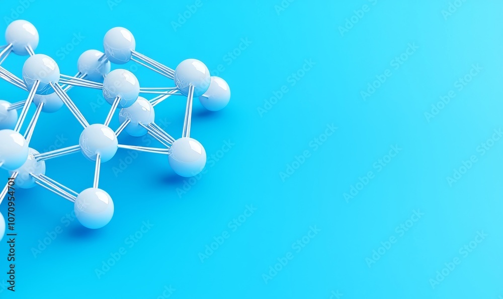 Obraz premium The background of the virus model is made up of dots and connected lines