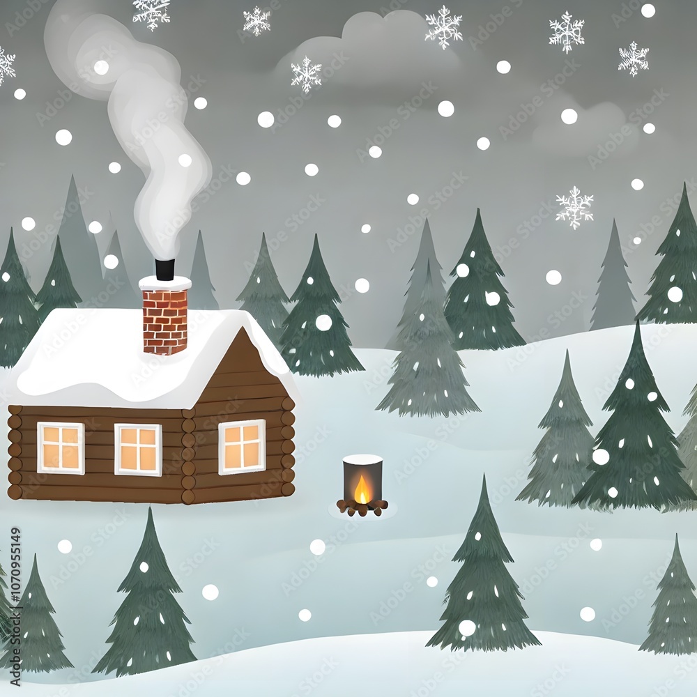 winter landscape with house winter landscape with house