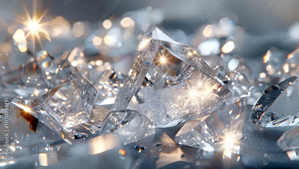 Crystal Elegance: Minimalist Wallpaper Showcasing Glittering Shards in an Artistic Pattern Enhanced by Striking Bright Highlights Crystal Elegance: Minimalist Wallpaper Showcasing Glittering Shards in an Artistic Pattern Enhanced by Striking Bright Highlights