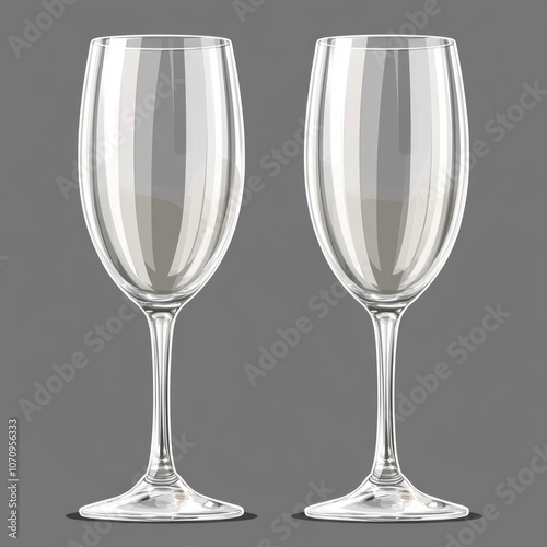 Champagne Glasses Isolated