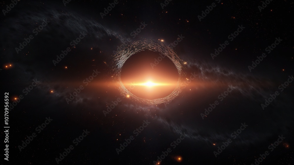 Fototapeta premium Captivating 3D Black Hole Visualization in Space