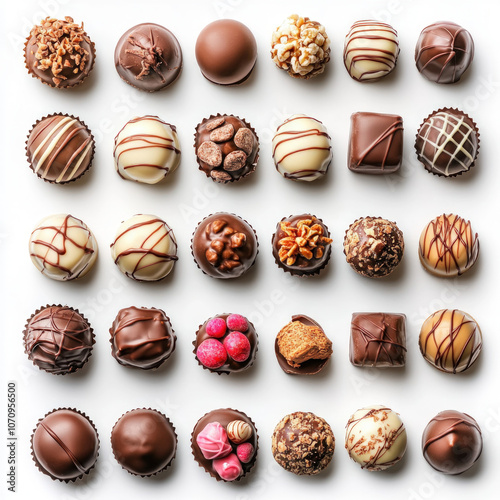 Chocolate Truffles Isolated