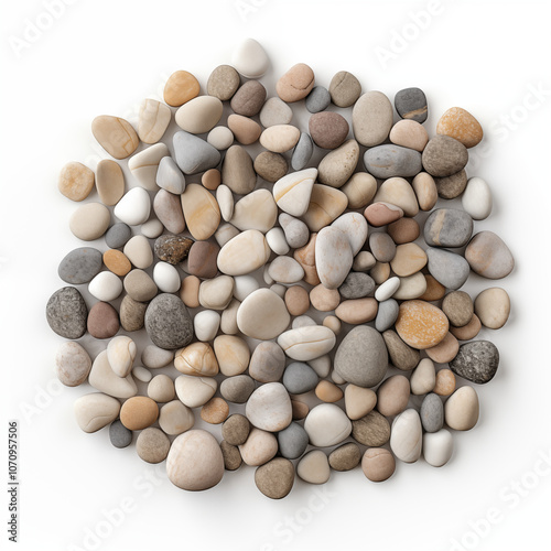 Round Smooth Stones Pebble Texture Natural Rock Collection photo