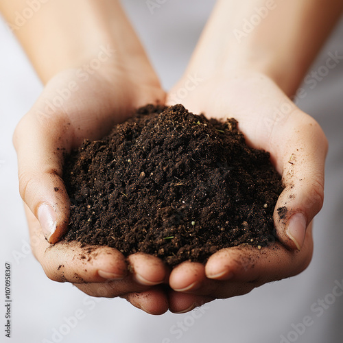 Hands Soil Isolated