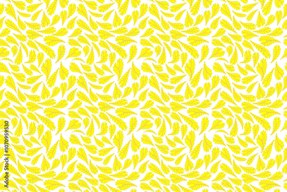 Bright yellow leaf pattern creating a cheerful backdrop in a minimalist design Bright yellow leaf pattern creating a cheerful backdrop in a minimalist design
