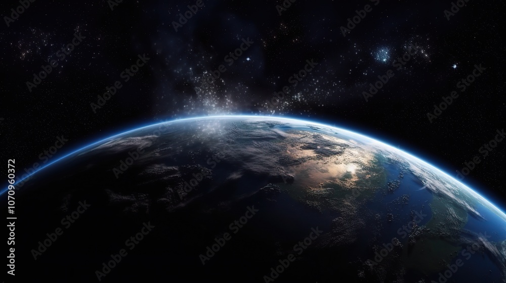 Fototapeta premium Earth from Space in High-Resolution Gigapixel View