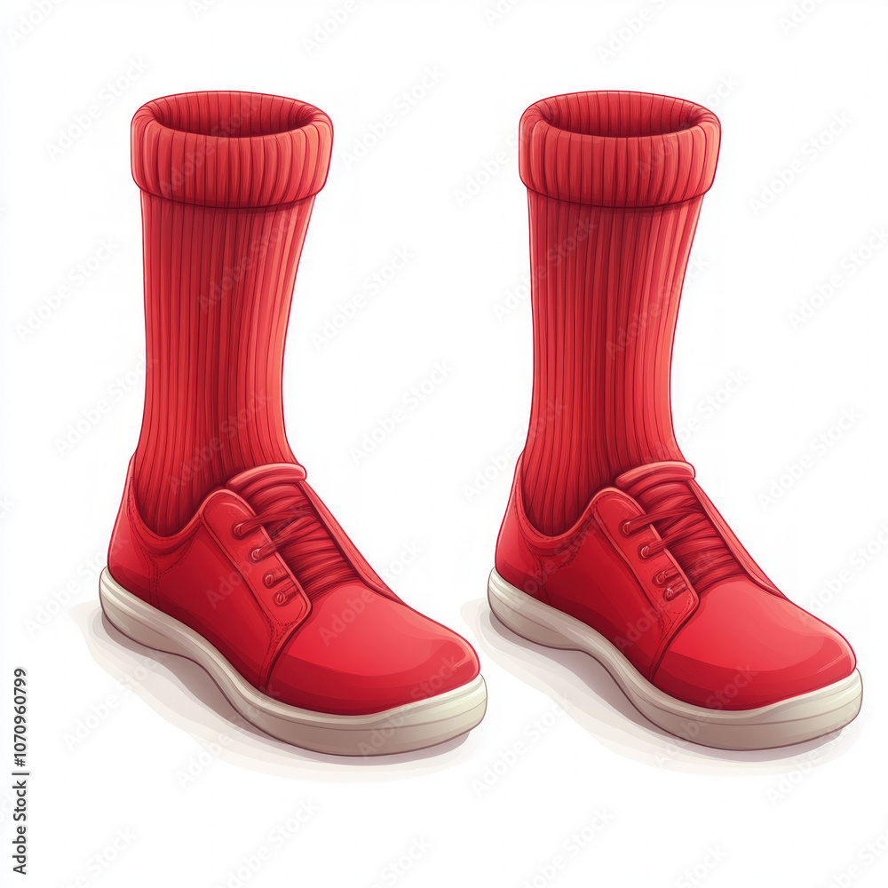 Red Socks Isolated Red Socks Isolated