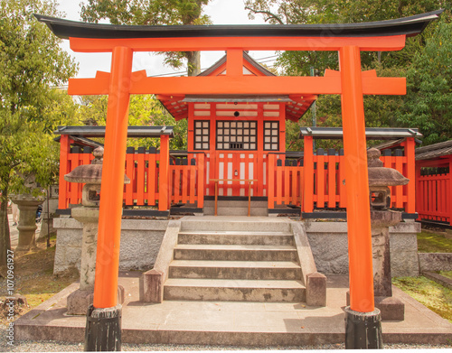 A torii is an iconic gate in Japan, marking the entrance to a sacred space, symbolizing the boundary between the sacred and the profane.