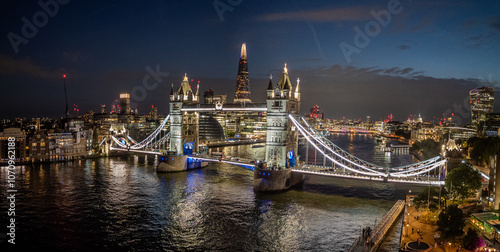 The river a the bridge, nature and architecture