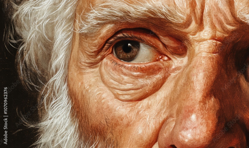Close-up portrait of biblical old man. Patriarch Abraham, Isaac or Jacob. Christian illustration Close-up portrait of biblical old man. Patriarch Abraham, Isaac or Jacob. Christian illustration