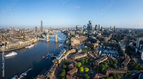 Shape of London during sunrise