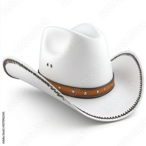 White Cowboy Hat Isolated