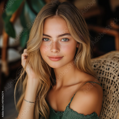 Woman Leaning Isolated