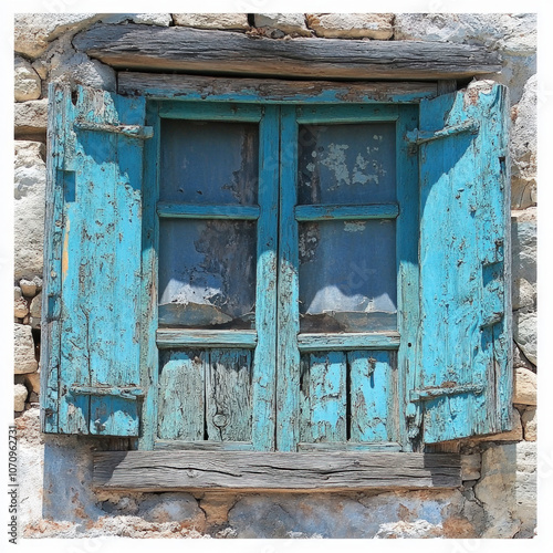 Wood Window Frame Isolated