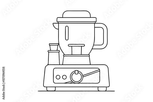 Food Processor Vector Art: Perfect for Kitchen and Cooking Designs