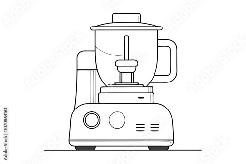 Food Processor Vector Art: Perfect for Kitchen and Cooking Designs