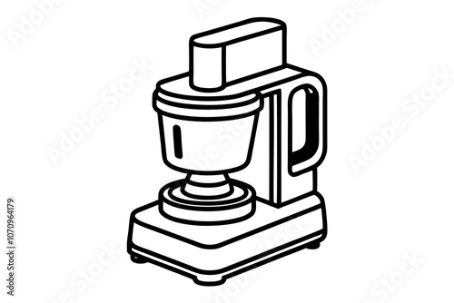 Food Processor Vector Art: Perfect for Kitchen and Cooking Designs
