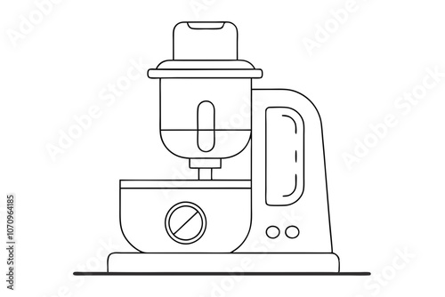 Food Processor Vector Art: Perfect for Kitchen and Cooking Designs