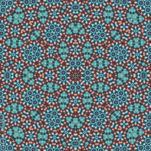 Seamless square pattern. Symmetric pattern texture