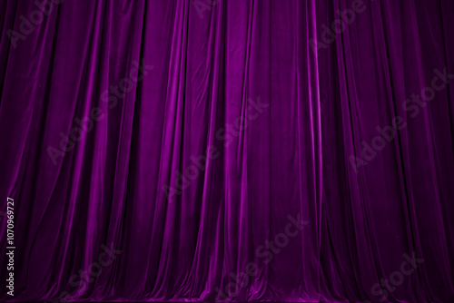 violet curtain in theatre background